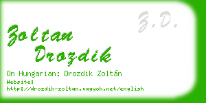 zoltan drozdik business card